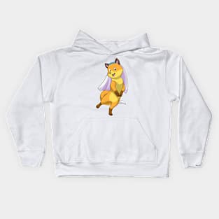 Fox as Bride with Veil Kids Hoodie